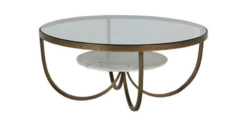 Glass and Marble Coffee Table