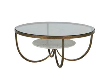 Glass and Marble Coffee Table