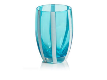 Striped Stemless Tumbler Turquoise