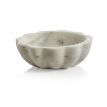 Scalloped Marble Small Bowl
