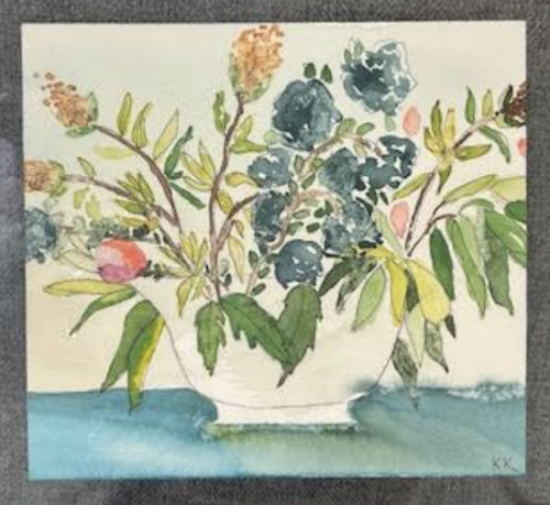 WATERCOLOR CENTERPIECE KKART 9.75 X 12.75