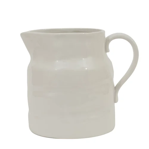 STONEWARE PITCHER WHITE DA7220